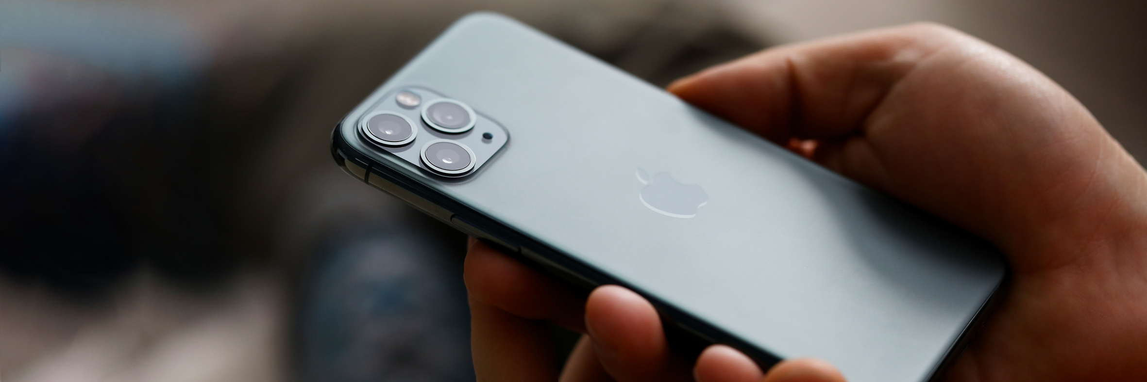 Male Hand Hold New Apple Iphone 13